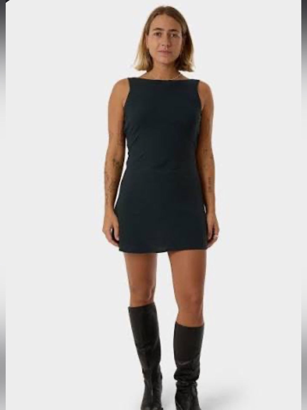 Thrills Xavier Bias Black Mini Dress
